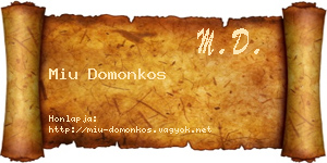 Miu Domonkos névjegykártya